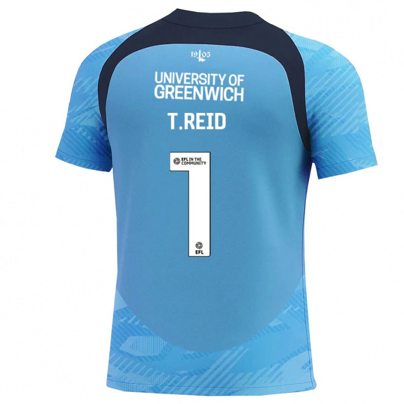 Danxen Homem Tommy Reid #1 Azul Branco Camisola Guarda-Redes 2025/26 Camisa