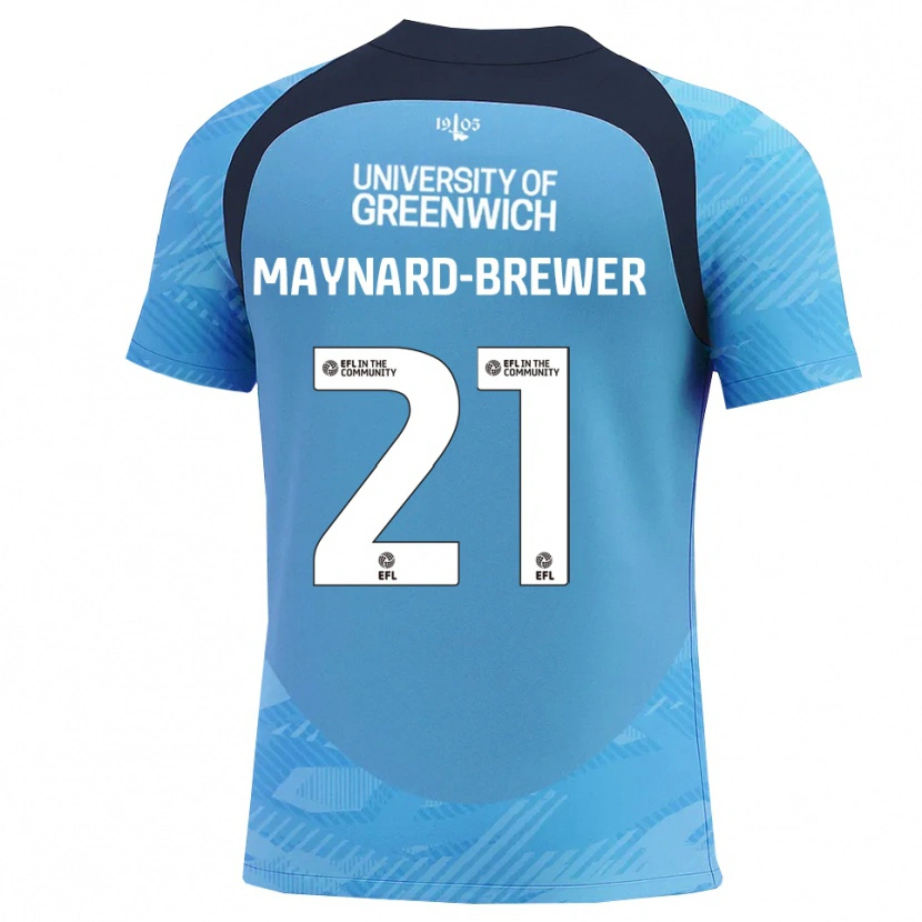 Danxen Homem Ashley Maynard-Brewer #21 Azul Branco Camisola Guarda-Redes 2025/26 Camisa
