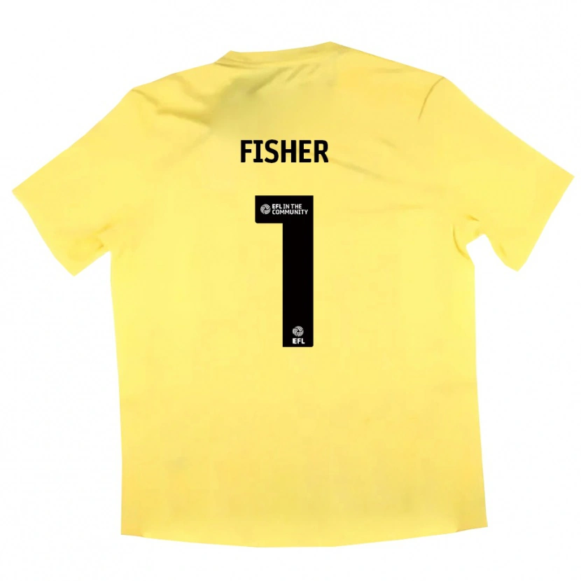 Danxen Homem Nathan Fisher #1 Amarelo Preto Camisola Guarda-Redes 2025/26 Camisa