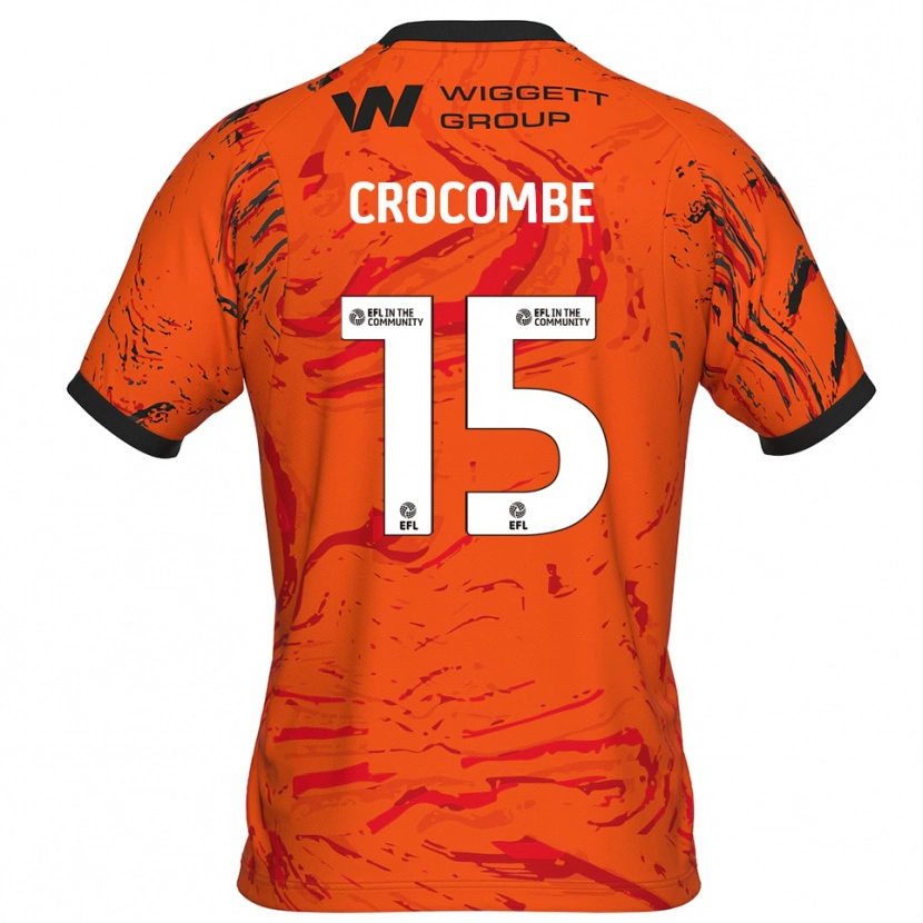 Danxen Homem Max Crocombe #15 Laranja Preto Camisola Guarda-Redes 2025/26 Camisa