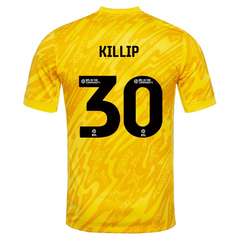 Danxen Homem Ben Killip #30 Amarelo Preto Camisola Guarda-Redes 2025/26 Camisa