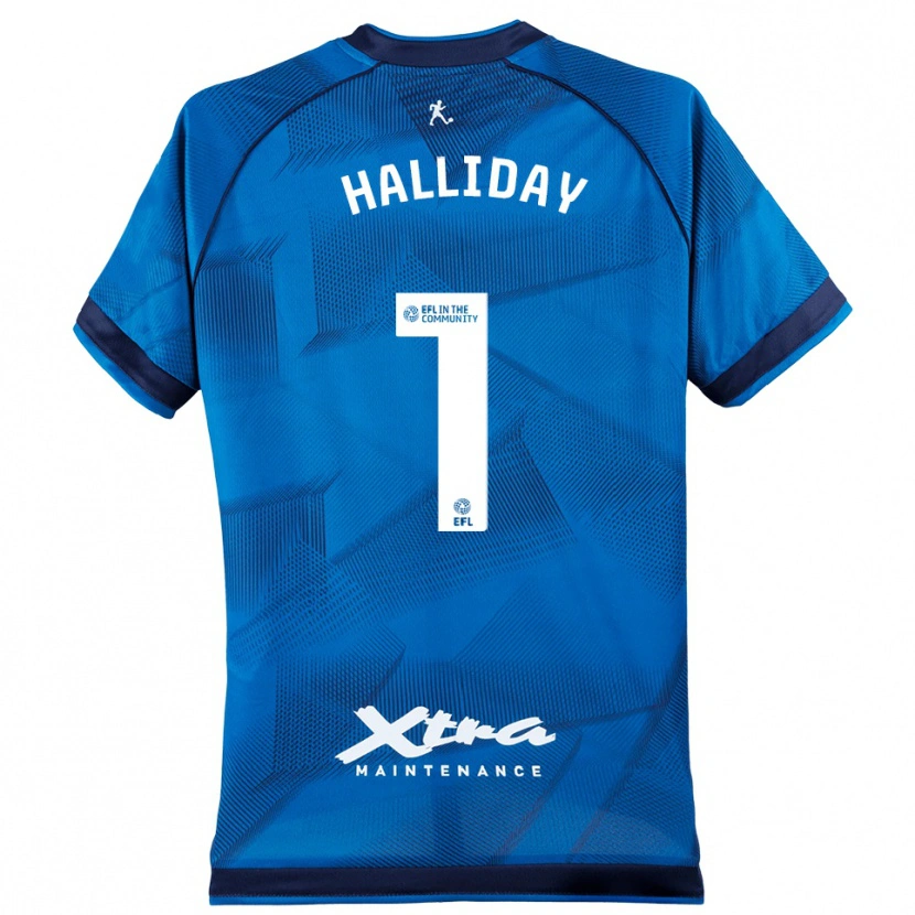 Danxen Homem Joel Halliday #1 Azul Branco Camisola Guarda-Redes 2025/26 Camisa
