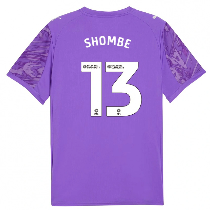 Danxen Homem Khiani Shombe #13 Roxo Branco Camisola Guarda-Redes 2025/26 Camisa