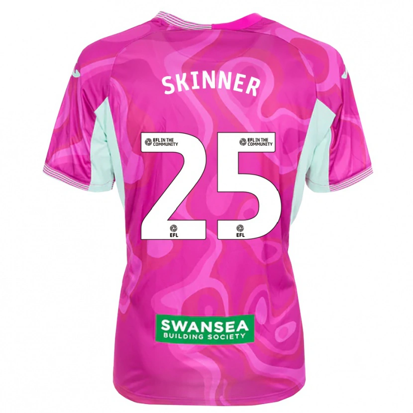 Danxen Homem Claire Skinner #25 Magenta Branco Camisola Guarda-Redes 2025/26 Camisa