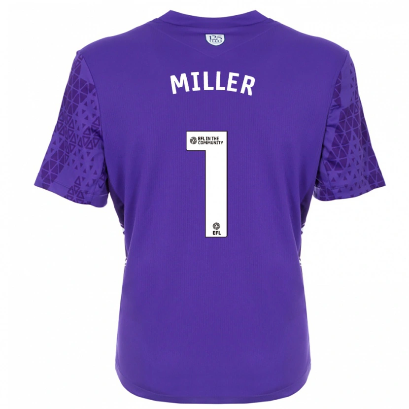 Danxen Homem Anna Miller #1 Branco Roxo Camisola Guarda-Redes 2025/26 Camisa