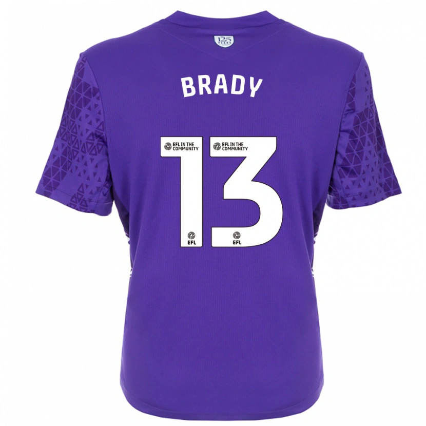 Danxen Homem Louis Brady #13 Branco Roxo Camisola Guarda-Redes 2025/26 Camisa