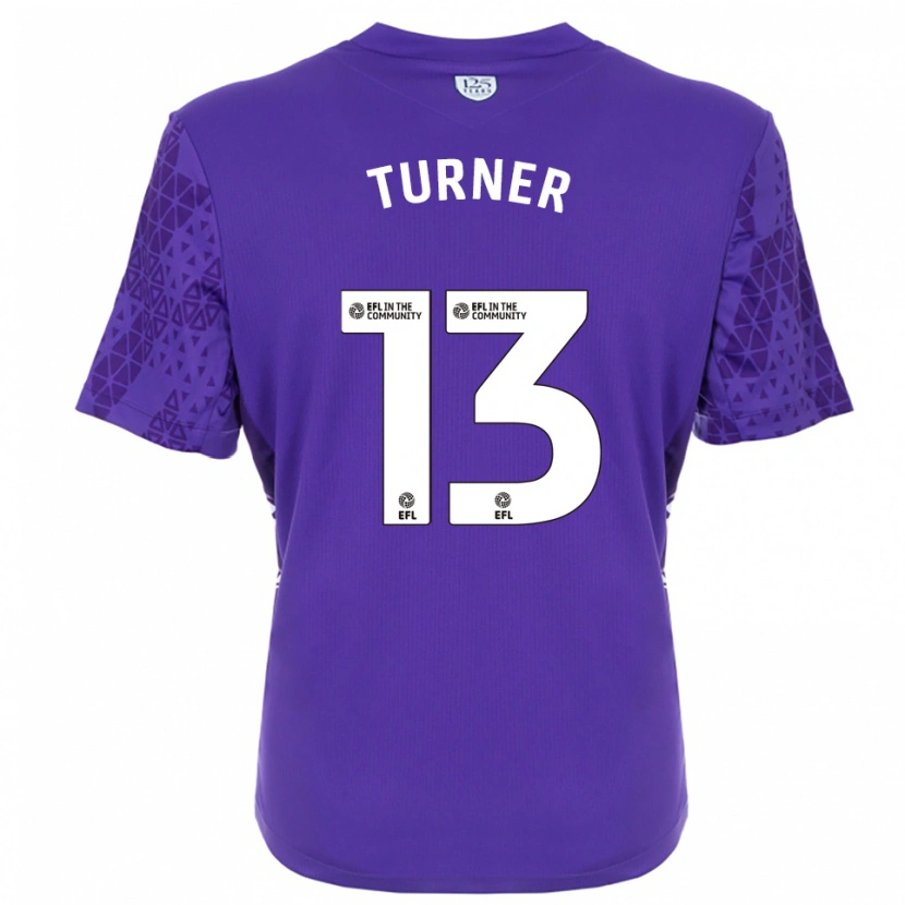 Danxen Homem Shannon Turner #13 Branco Roxo Camisola Guarda-Redes 2025/26 Camisa