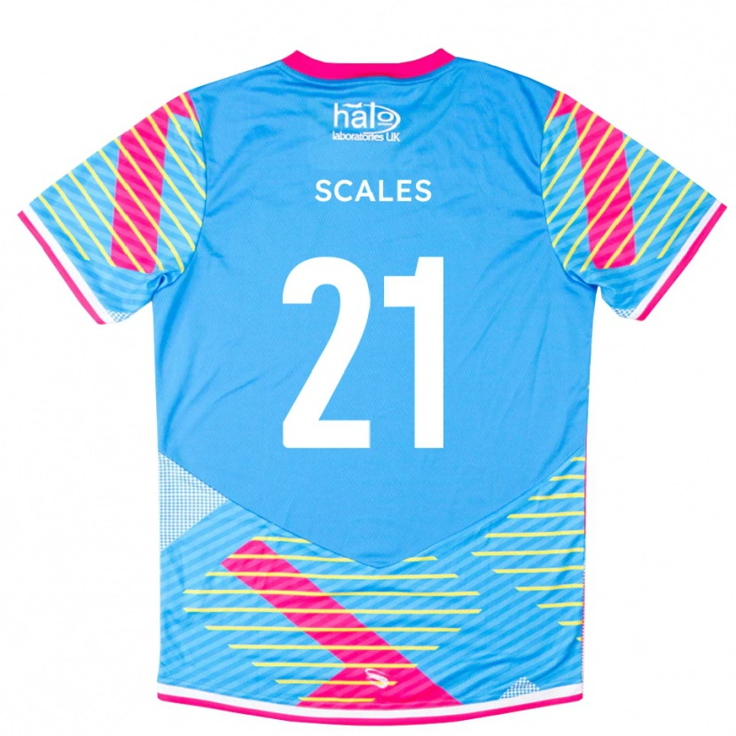 Danxen Homem Alfie Scales #21 Rosa Azul Céu Camisola Guarda-Redes 2025/26 Camisa