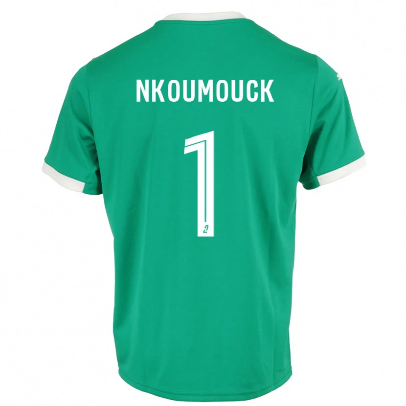 Danxen Homem Marc-Anthony Nkoumouck #1 Verde Branco Camisola Guarda-Redes 2025/26 Camisa