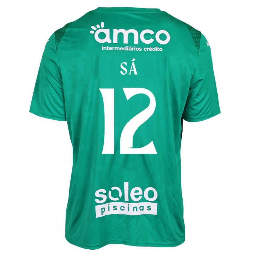 Danxen Homem Tiago Sá #12 Verde Branco Camisola Guarda-Redes 2025/26 Camisa
