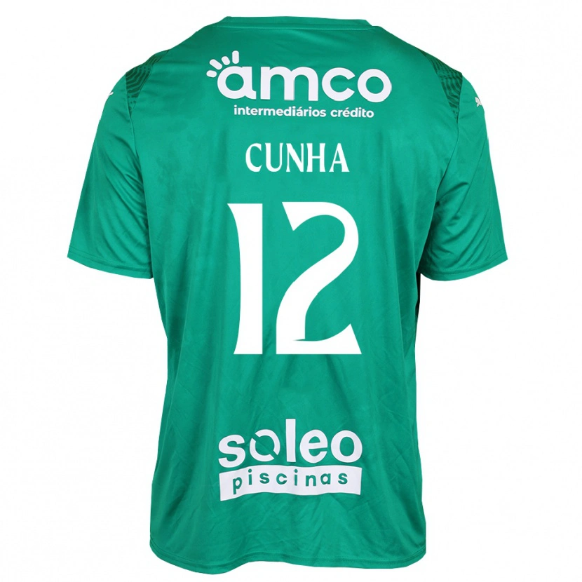Danxen Homem Romário Cunha #12 Verde Branco Camisola Guarda-Redes 2025/26 Camisa