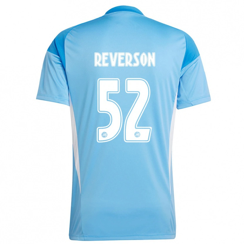 Danxen Homem Paul Reverson #52 Azul Claro Branco Camisola Guarda-Redes 2025/26 Camisa
