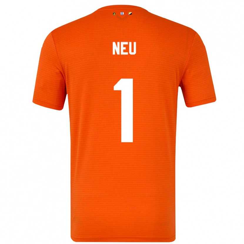 Danxen Homem Luca Neu #1 Laranja Preto Camisola Guarda-Redes 2025/26 Camisa