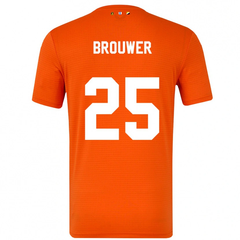 Danxen Homem Michael Brouwer #25 Laranja Preto Camisola Guarda-Redes 2025/26 Camisa