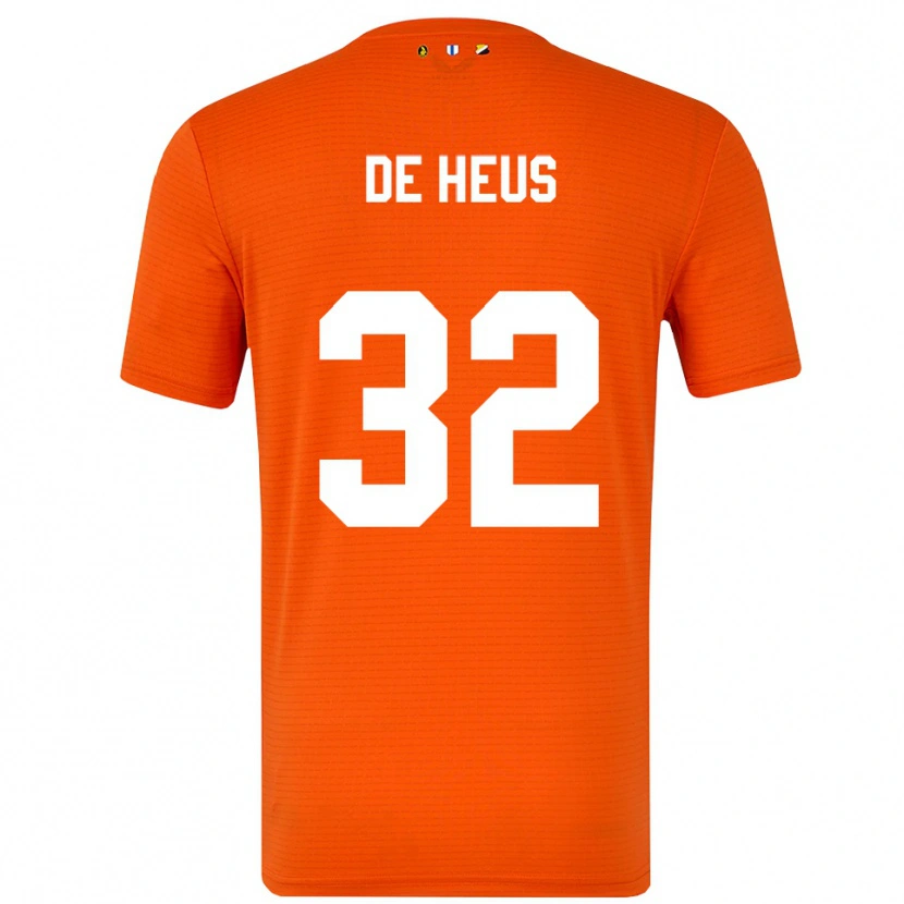 Danxen Homem Loïs De Heus #32 Laranja Preto Camisola Guarda-Redes 2025/26 Camisa