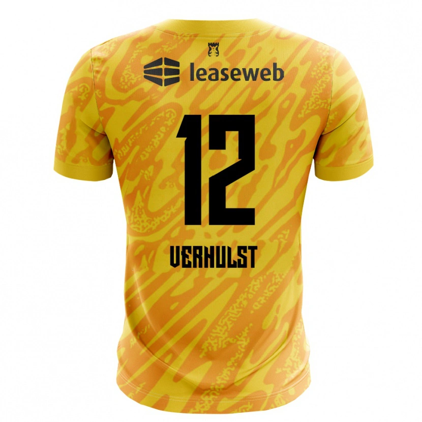 Danxen Homem Hobie Verhulst #12 Laranja Amarelo Preto Camisola Guarda-Redes 2025/26 Camisa