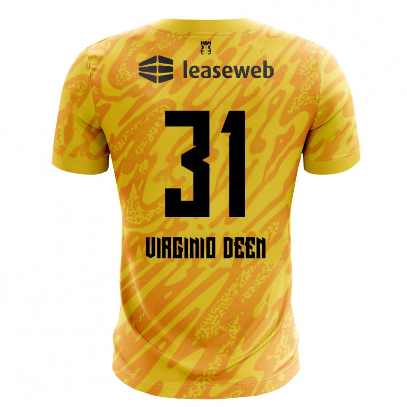 Danxen Homem Daniël Virginio Deen #31 Laranja Amarelo Preto Camisola Guarda-Redes 2025/26 Camisa