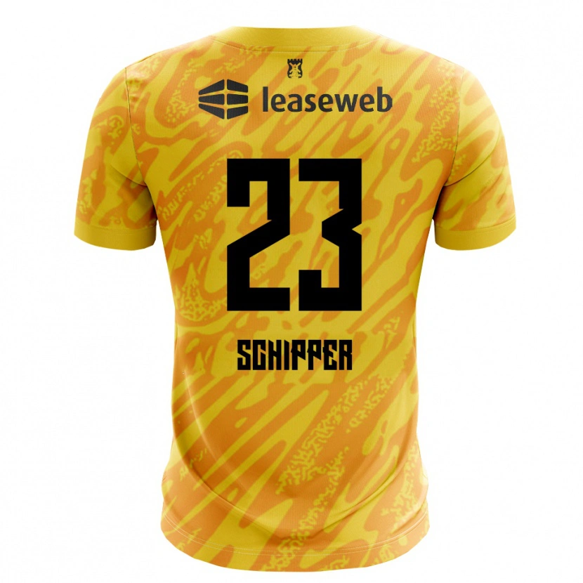 Danxen Homem Jur Schipper #23 Laranja Amarelo Preto Camisola Guarda-Redes 2025/26 Camisa