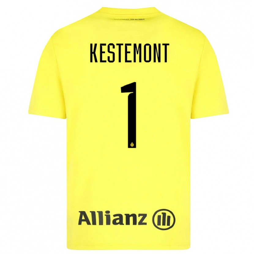 Danxen Homem Thibeau Kestemont #1 Amarelo Preto Camisola Guarda-Redes 2025/26 Camisa