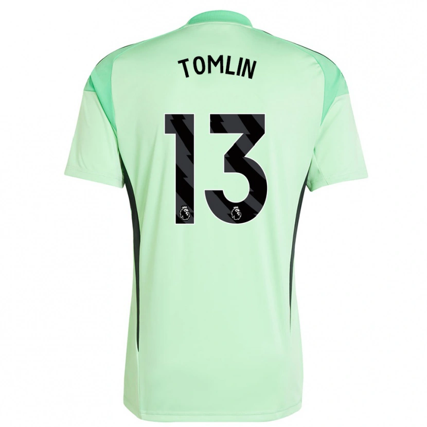 Danxen Homem Jack Tomlin #13 Verde Claro Preto Camisola Guarda-Redes 2025/26 Camisa