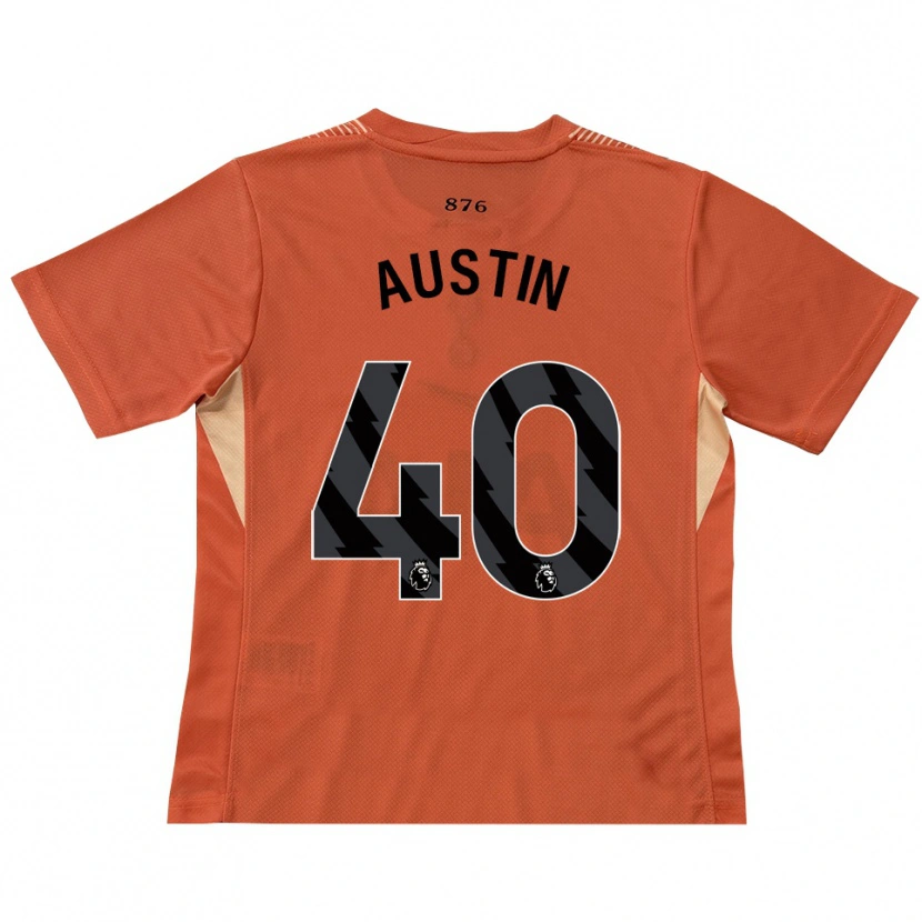 Danxen Homem Brandon Austin #40 Laranja Preto Camisola Guarda-Redes 2025/26 Camisa