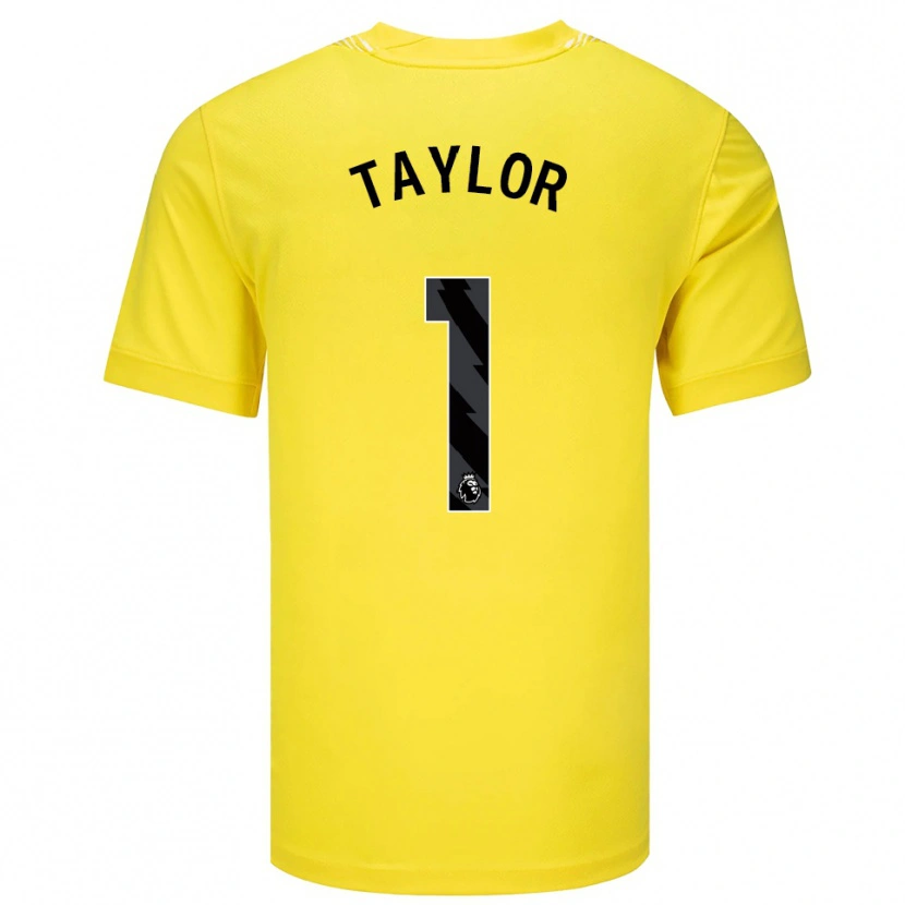 Danxen Homem Finley Taylor #1 Amarelo Preto Camisola Guarda-Redes 2025/26 Camisa