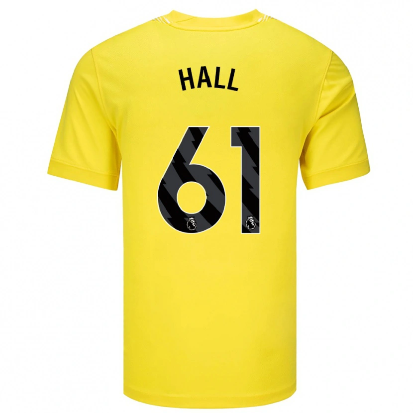Danxen Homem Steven Hall #61 Amarelo Preto Camisola Guarda-Redes 2025/26 Camisa
