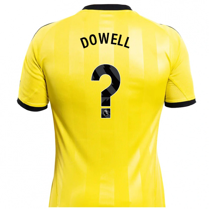 Danxen Homem Roman Dowell #0 Amarelo Preto Camisola Guarda-Redes 2025/26 Camisa