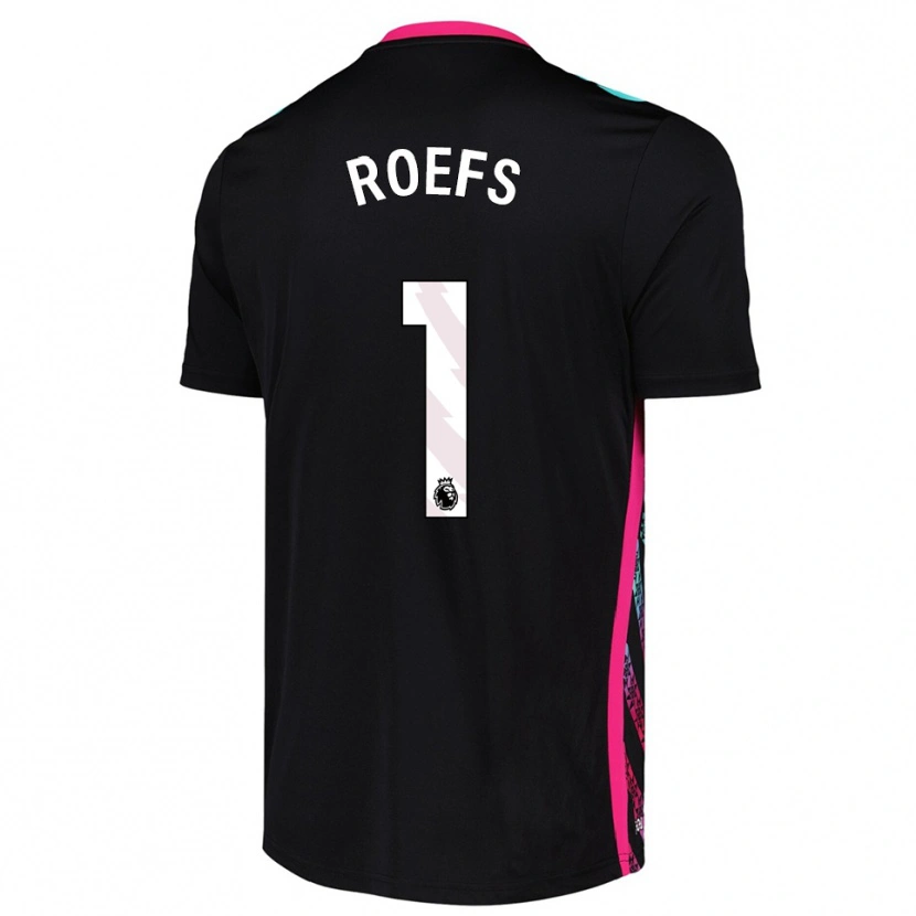 Danxen Homem Robin Roefs #1 Preto Branco Camisola Guarda-Redes 2025/26 Camisa
