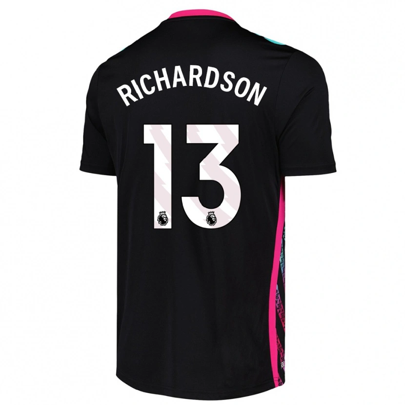 Danxen Homem Adam Richardson #13 Preto Branco Camisola Guarda-Redes 2025/26 Camisa