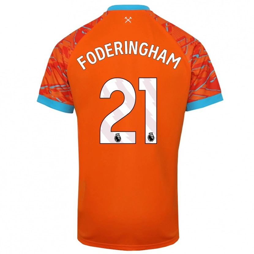 Danxen Homem Wes Foderingham #21 Laranja Branco Camisola Guarda-Redes 2025/26 Camisa