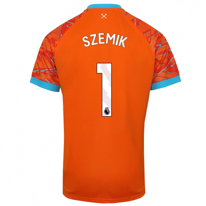 Danxen Homem Kinga Szemik #1 Laranja Branco Camisola Guarda-Redes 2025/26 Camisa
