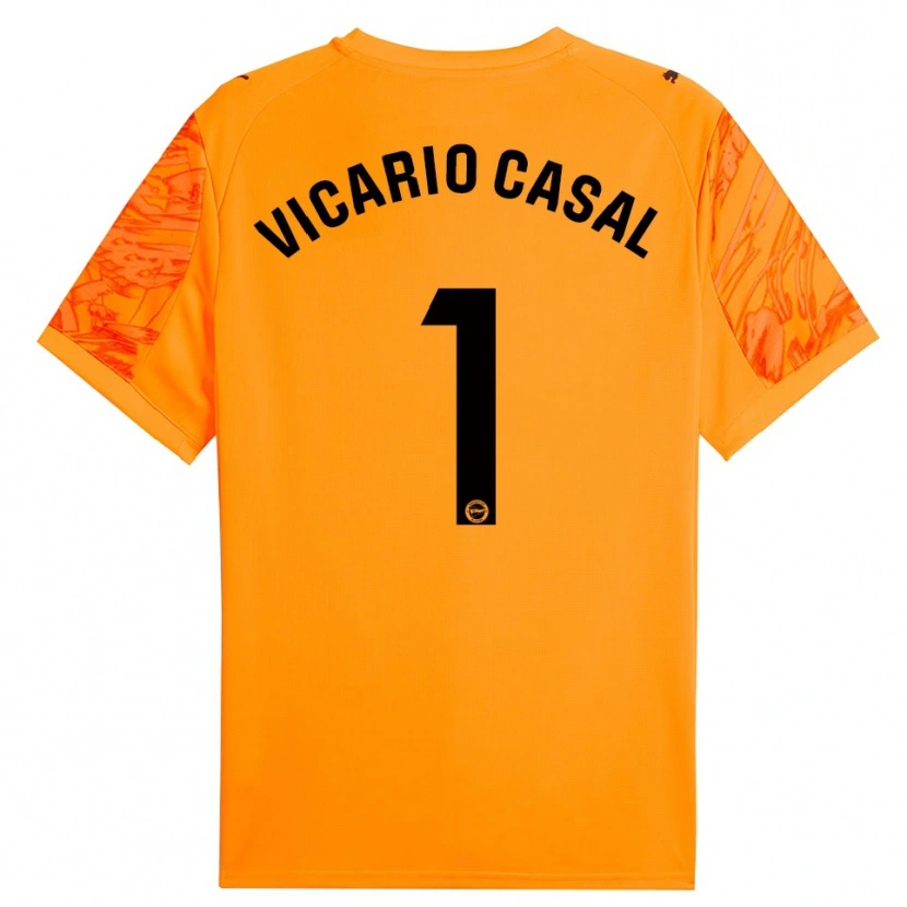 Danxen Homem Jimena Vicario Casal #1 Laranja Preto Camisola Guarda-Redes 2025/26 Camisa