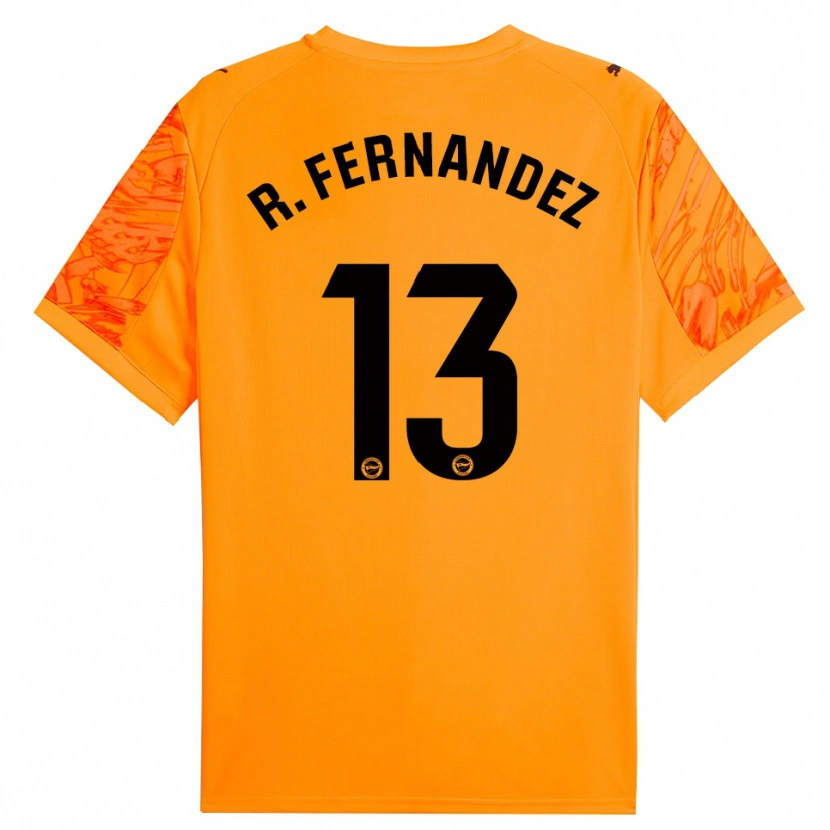 Danxen Homem Raúl Fernández #13 Laranja Preto Camisola Guarda-Redes 2025/26 Camisa