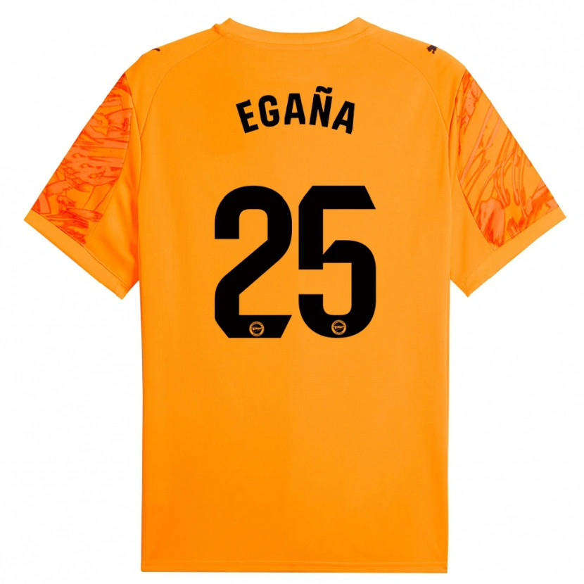 Danxen Homem Eider Egaña #25 Laranja Preto Camisola Guarda-Redes 2025/26 Camisa