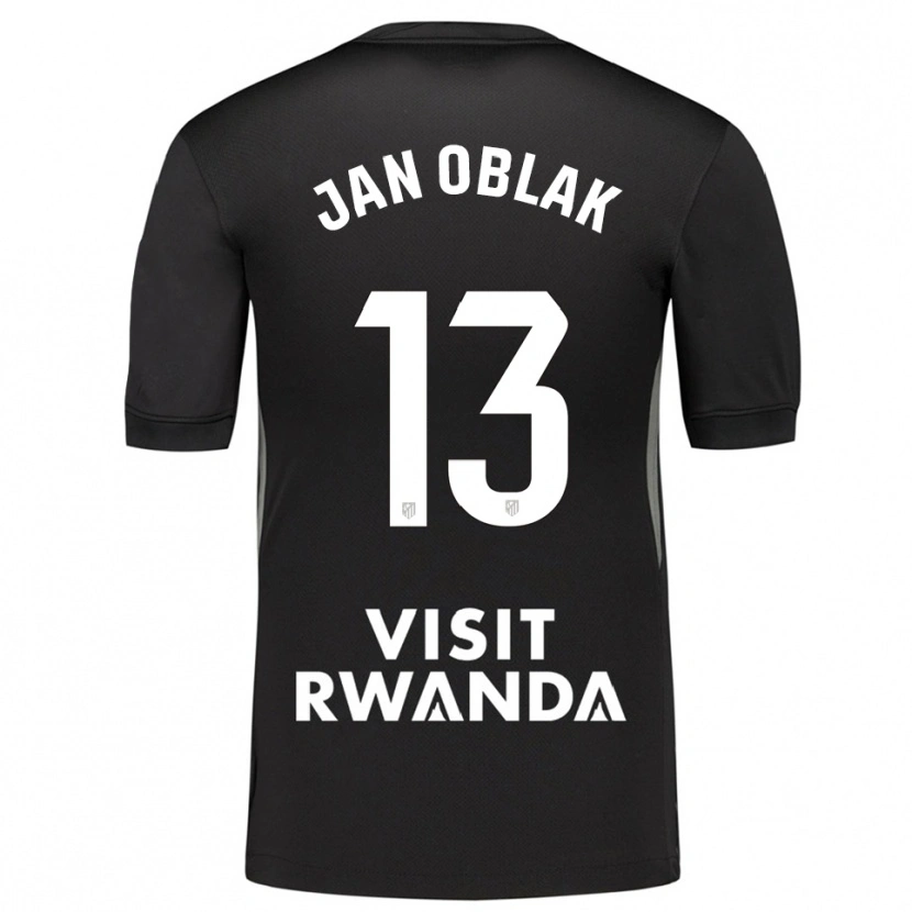 Danxen Homem Jan Oblak #13 Preto Branco Camisola Guarda-Redes 2025/26 Camisa