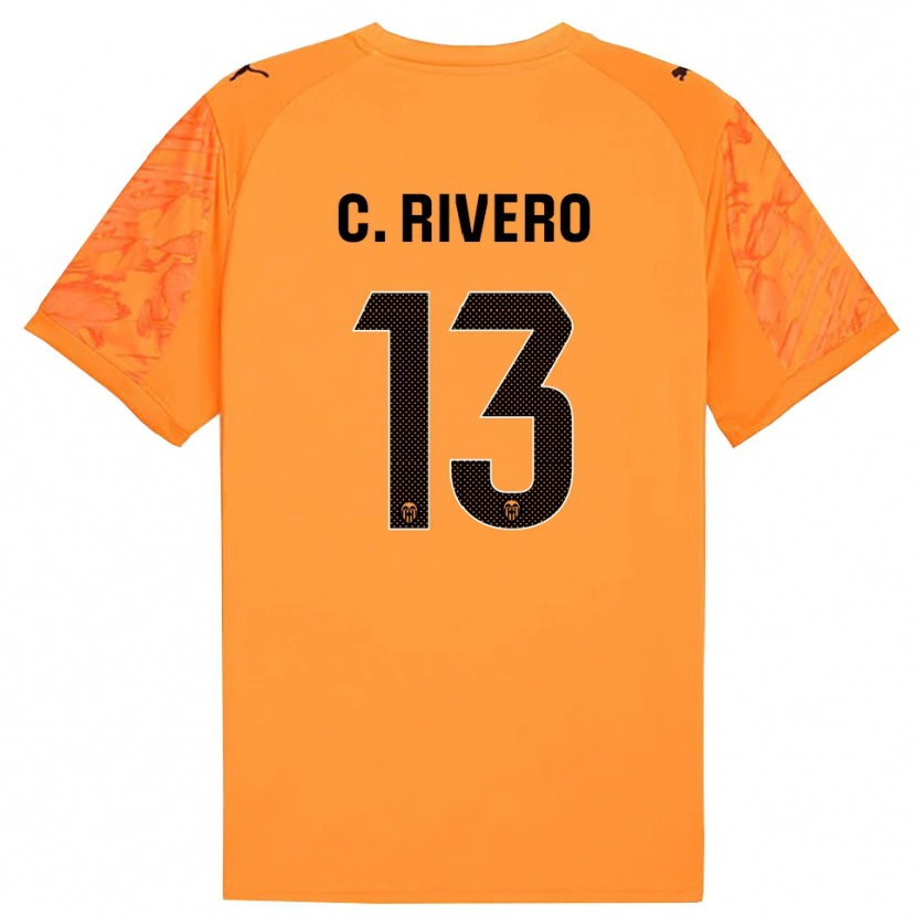 Danxen Homem Cristian Rivero #13 Laranja Preto Camisola Guarda-Redes 2025/26 Camisa
