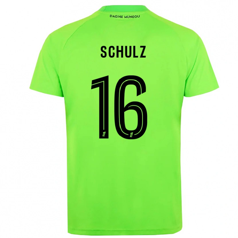 Danxen Homem Ethan Schulz #16 Verde Preto Camisola Guarda-Redes 2025/26 Camisa