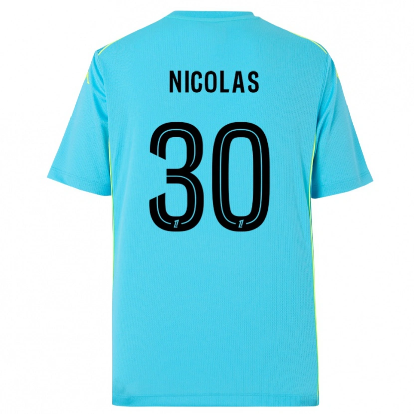 Danxen Homem Lina-Lou Nicolas #30 Azul Céu Preto Camisola Guarda-Redes 2025/26 Camisa