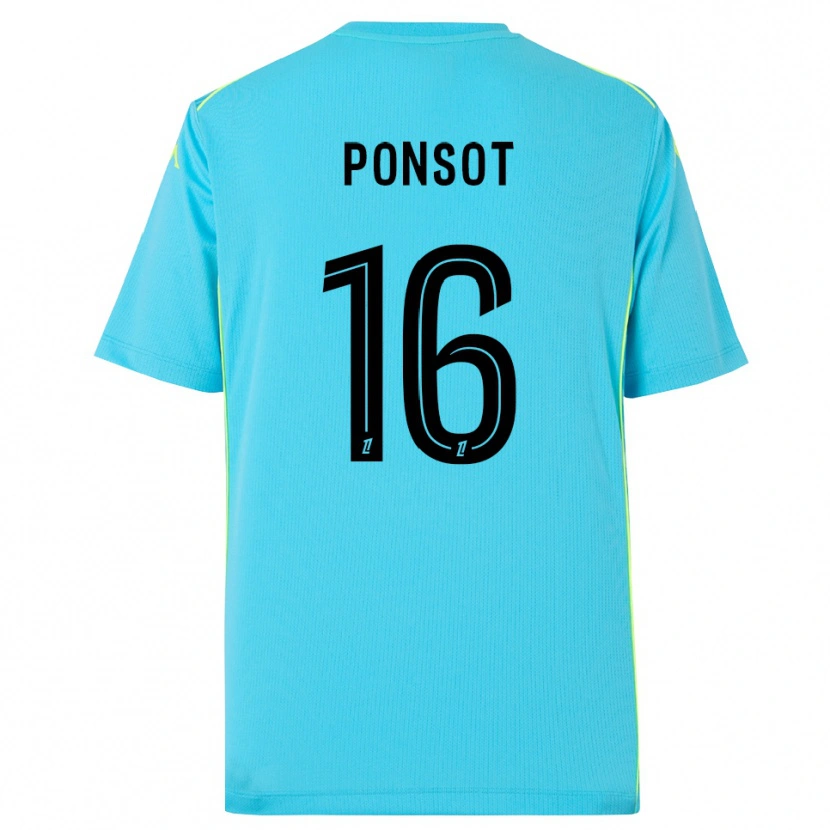 Danxen Homem Martin Ponsot #16 Azul Céu Preto Camisola Guarda-Redes 2025/26 Camisa