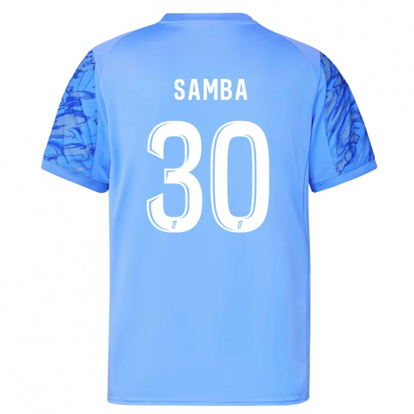 Danxen Homem Brice Samba #30 Azul Branco Camisola Guarda-Redes 2025/26 Camisa