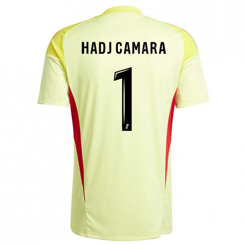 Danxen Homem El Hadj Camara #1 Amarelo Claro Preto Camisola Guarda-Redes 2025/26 Camisa