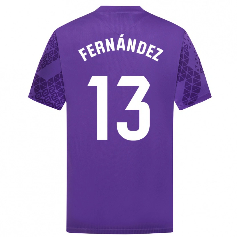 Danxen Homem Andrés Fernández #13 Roxo Branco Camisola Guarda-Redes 2025/26 Camisa