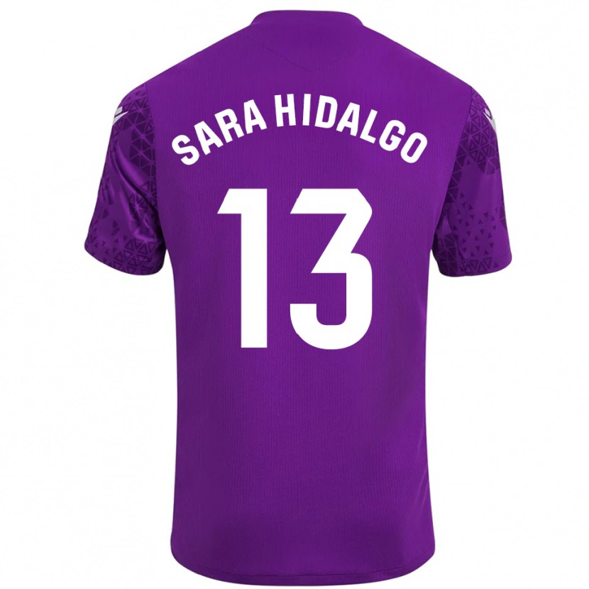 Danxen Homem Sara Hidalgo Merino #13 Roxo Escuro Branco Camisola Guarda-Redes 2025/26 Camisa