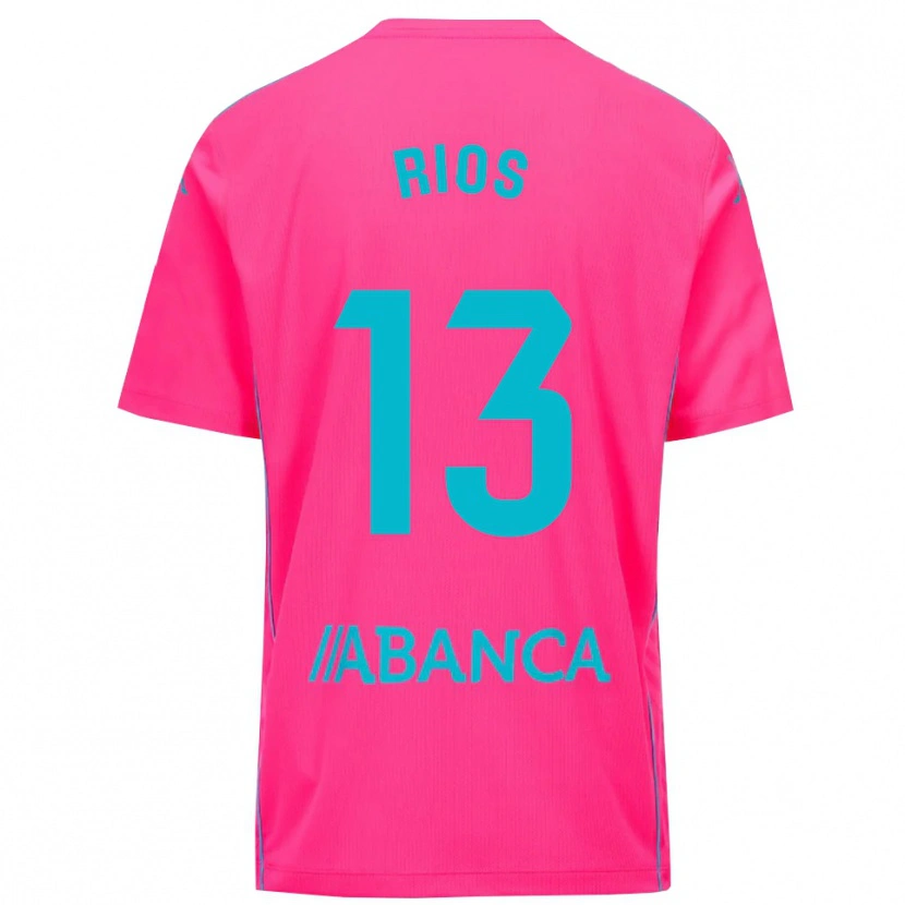 Danxen Homem Hugo Rios #13 Rosa Profundo Preto Camisola Guarda-Redes 2025/26 Camisa