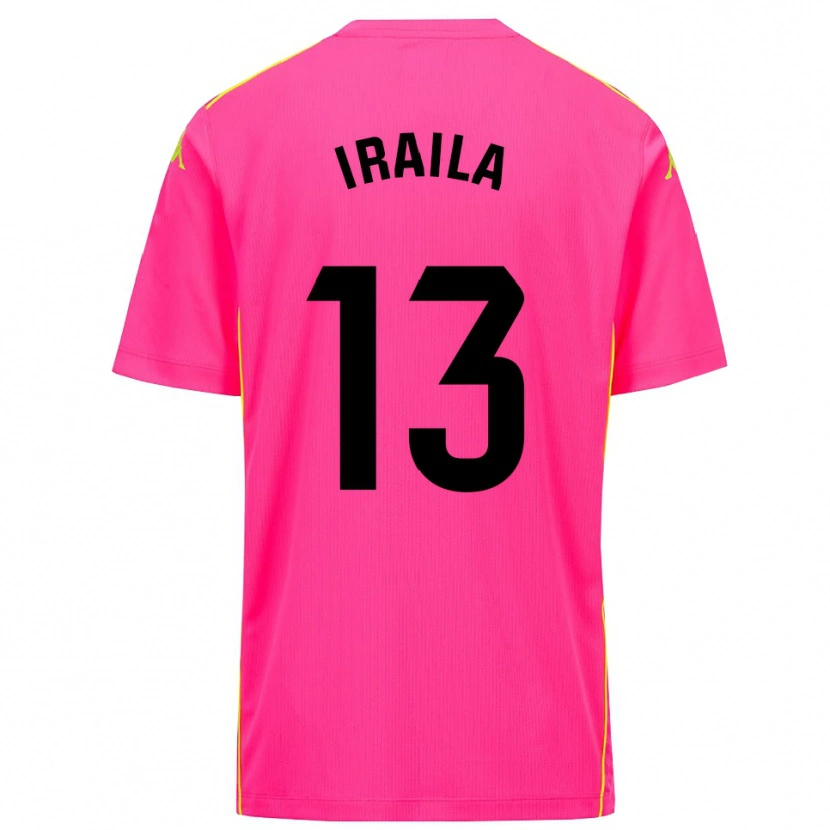 Danxen Homem Iraila Rivera Simón #13 Rosa Profundo Preto Camisola Guarda-Redes 2025/26 Camisa
