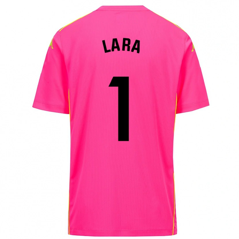 Danxen Homem Lara Lara De Las Heras Coello #1 Rosa Profundo Preto Camisola Guarda-Redes 2025/26 Camisa
