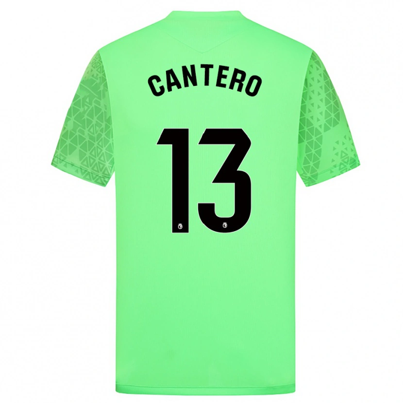 Danxen Homem Ander Cantero #13 Verde Primavera Preto Camisola Guarda-Redes 2025/26 Camisa