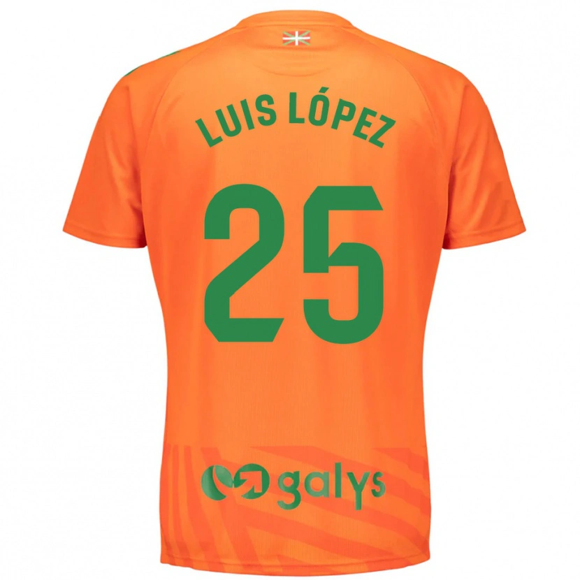 Danxen Homem Luis López #25 Laranja Verde Camisola Guarda-Redes 2025/26 Camisa