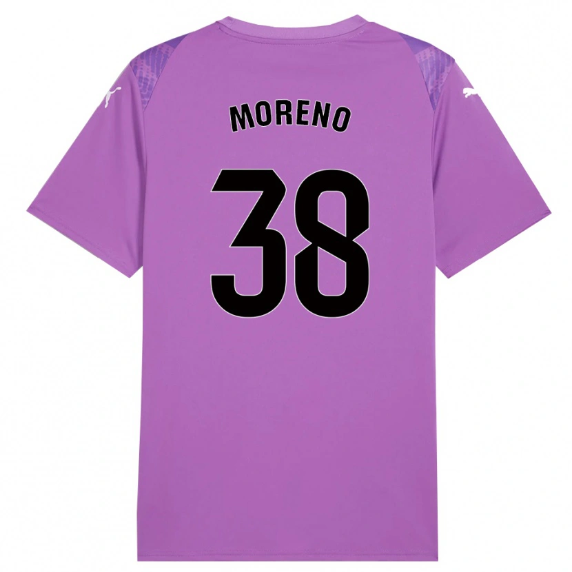 Danxen Homem Gerard Moreno #38 Lilás Preto Camisola Guarda-Redes 2025/26 Camisa